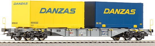 Roco 66621 - Wagon plat porte-conteneurs "Danzas" - SBB-CFF - HO 