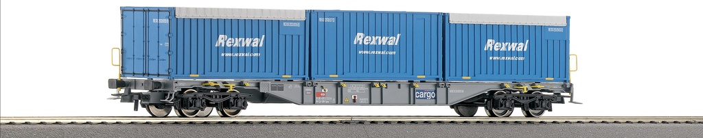 Roco 66628 - Wagon plat porte-conteneurs "Rexwal" - SBB-CFF - HO  (Emballage défraîchi)