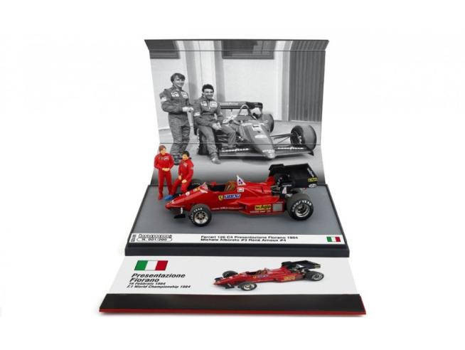 Brumm - Ferrari 126 C4 - Présentation à Fiorano - 1984 - M. Alboreto + R. Arnoux (avec pilotes) - 1/43 - Edition limitée N° xxx/200