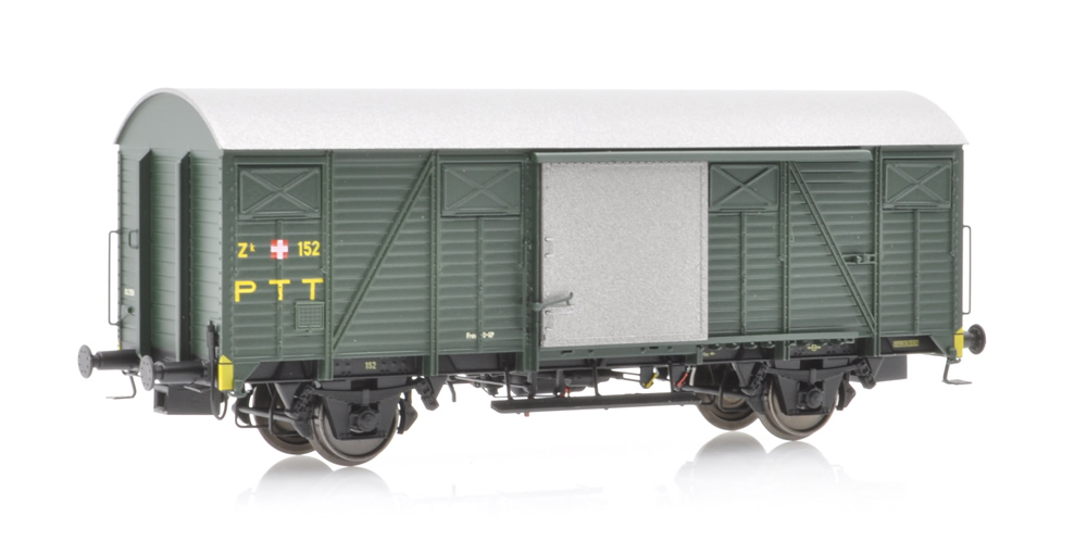 Exact-Train EX20949 - Wagon Marchandise CFF Zk PTT - Vert 152 - HO 