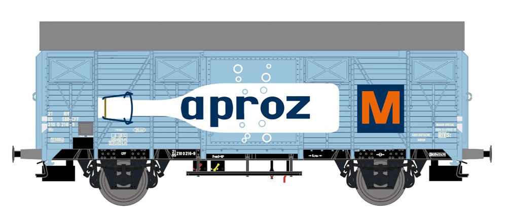 Exact-Train EX20948 - Wagon Marchandise CFF Hs Sa "Aproz" - HO  