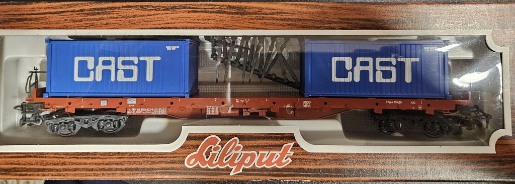 Liliput 201 90 - Wagon porte-containers à ranchers "Cast" - HO  