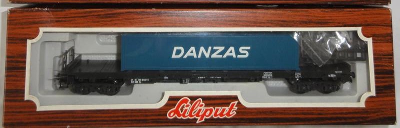 Liliput 202 16 - Wagon porte containers à ranchers "Danzas" ÖBB - HO  