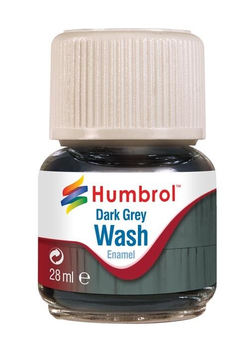 Humbrol 0204 - Enamel Wash Dark Grey  - 28ml