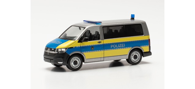 Herpa 097185 - Bus VW T6.1 - Police "Baden-Württemberg“ - Grise et Jaune et Bleue - 1/87  