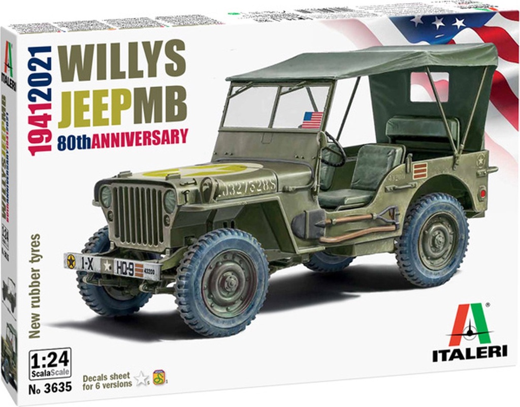 Italeri 3635 - Willys Jeep MB "80th Anniversary" 1941/2021 - 1/24 