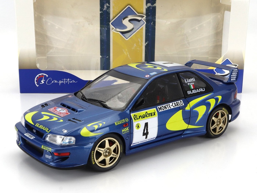 Solido Subaru Impreza S5 WRC - #4 - P. Liatti - F. Pons - Winner Rallye de Monte Carlo 1997 - 1/18   