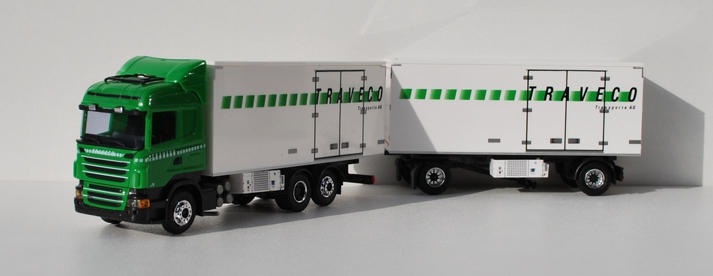 Herpa 317788 - Camion-remorque Scania CR20 HD HZ "Traveco" - 1/87   