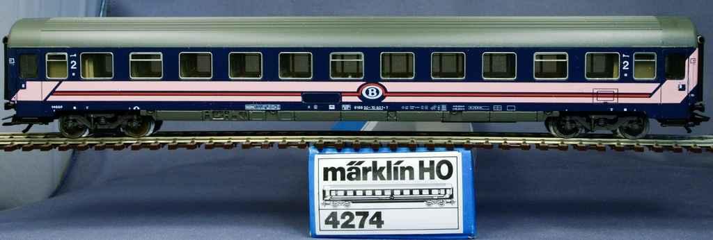 Märklin 4274 - Voiture-couchettes Bc11 EUROFIMA 2ème classe - SNCB - HO