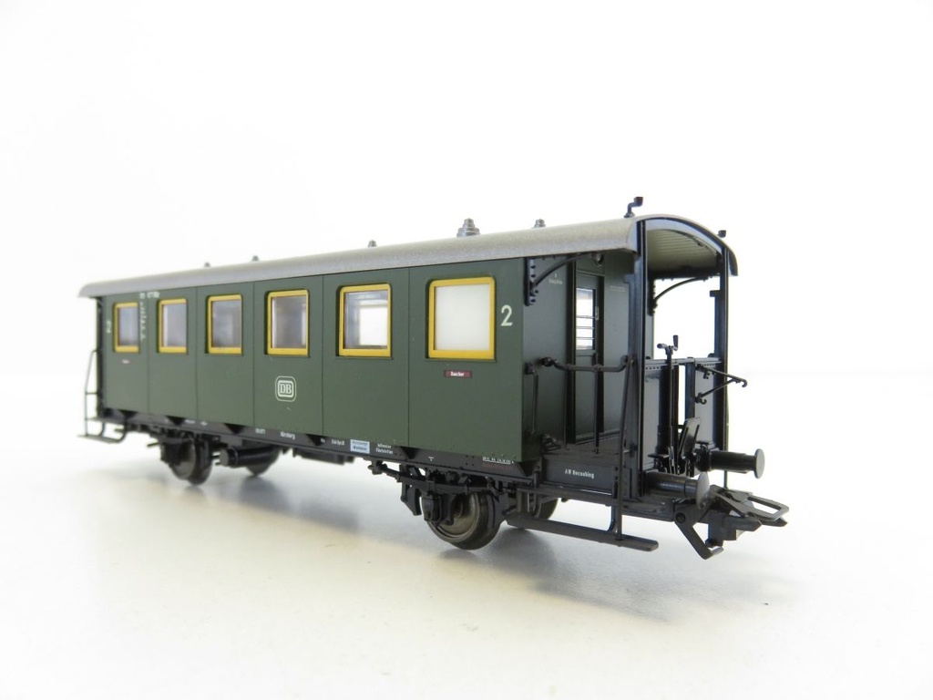 Märklin 4302 - Voiture voyageurs du chemin de fer secondaire bavarois - 2ème classe avec banquette ouverte - DB - HO