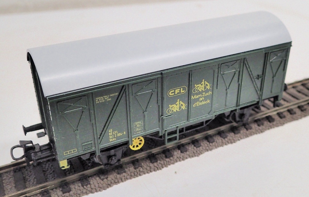 Märklin 4491 - Wagon à 2 essieux pour le transport de vélos - CFL - HO