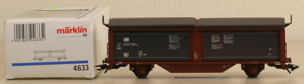 Märklin 4633 - Wagon de marchandises avec parois coulissantes - DB - HO