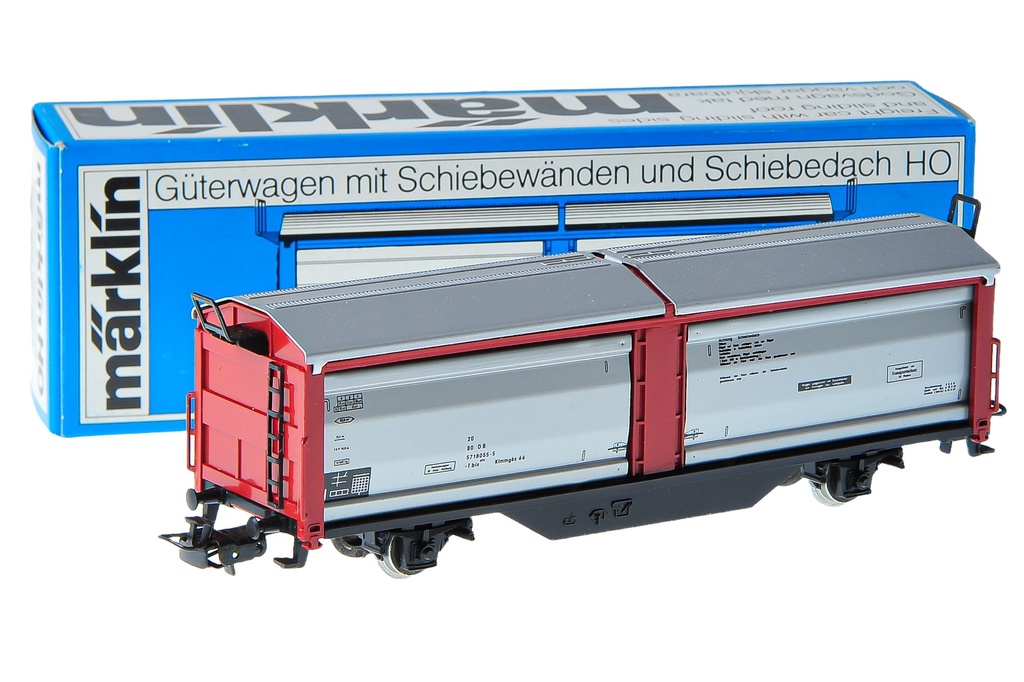 Märklin 4633 - Wagon de marchandises avec parois coulissantes - DB - HO 