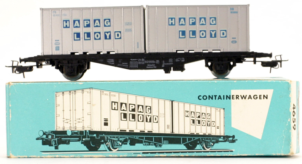 Märklin 4659 - Wagon porte-conteneurs "Hapag-Lloyd" - DB - HO