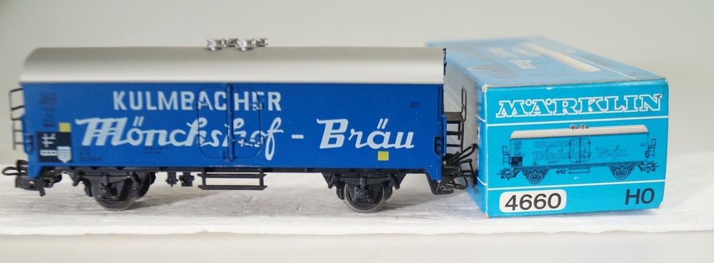 Märklin 4660 - Wagon réfrigéré à bière "Kulmbacher Mönchshof-Bräu" - SJ - HO 