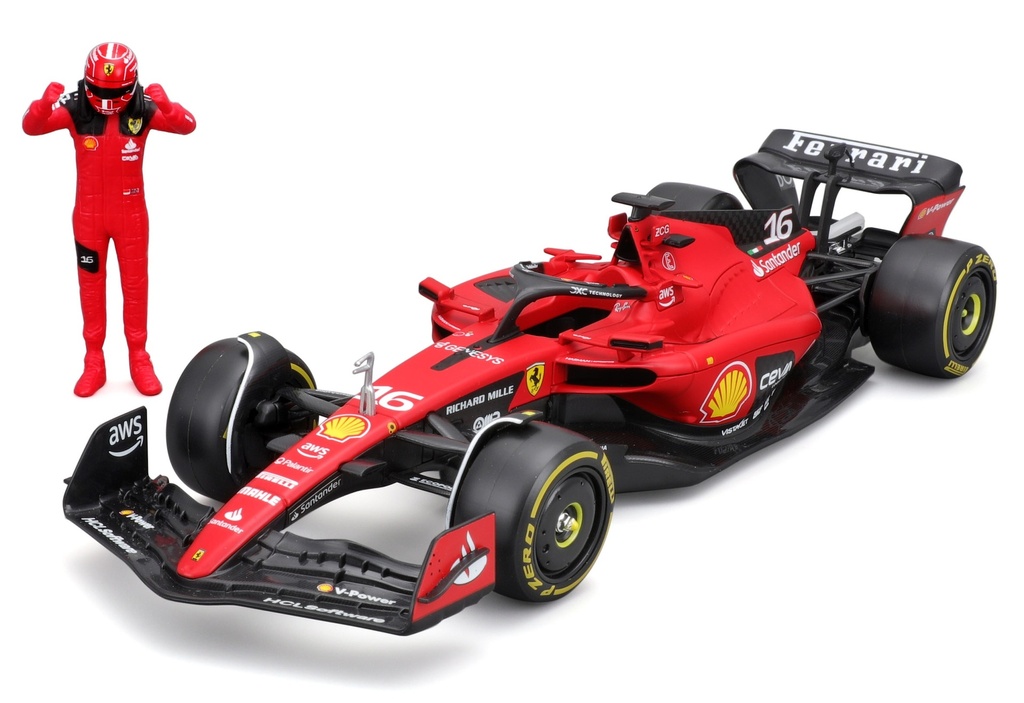 Burago - Ferrari F-1 2023 - SF-23 - avec figurine - C. Leclerc - 1/24