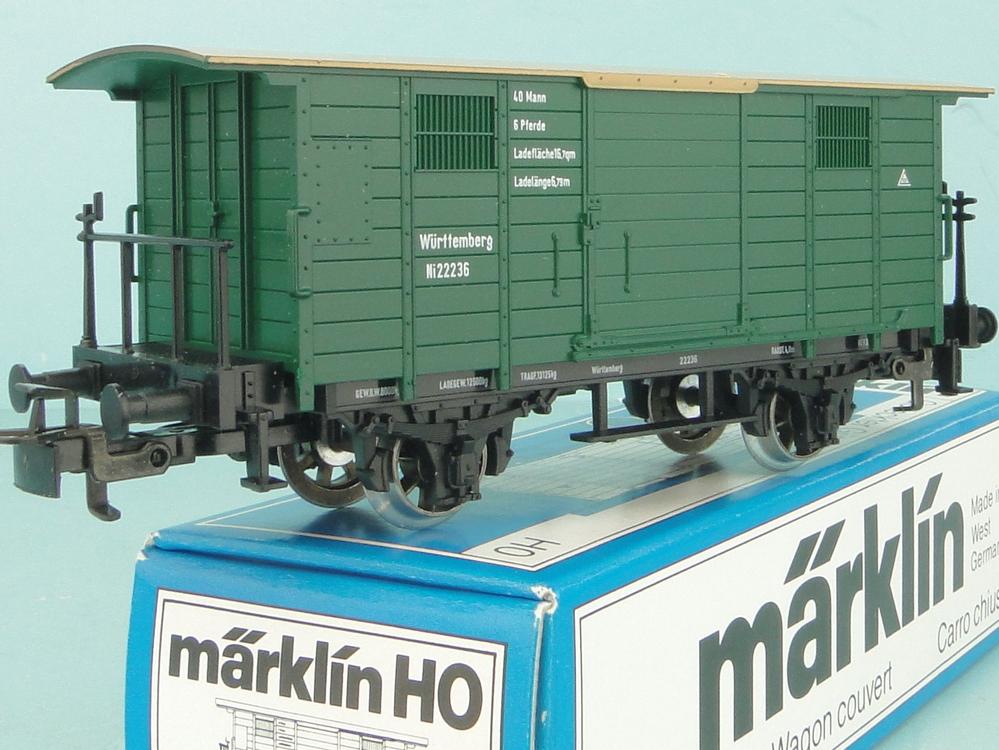 Märklin 4685 - Wagon de marchandises couvert "Württemberg" - K.W.St.E. - HO