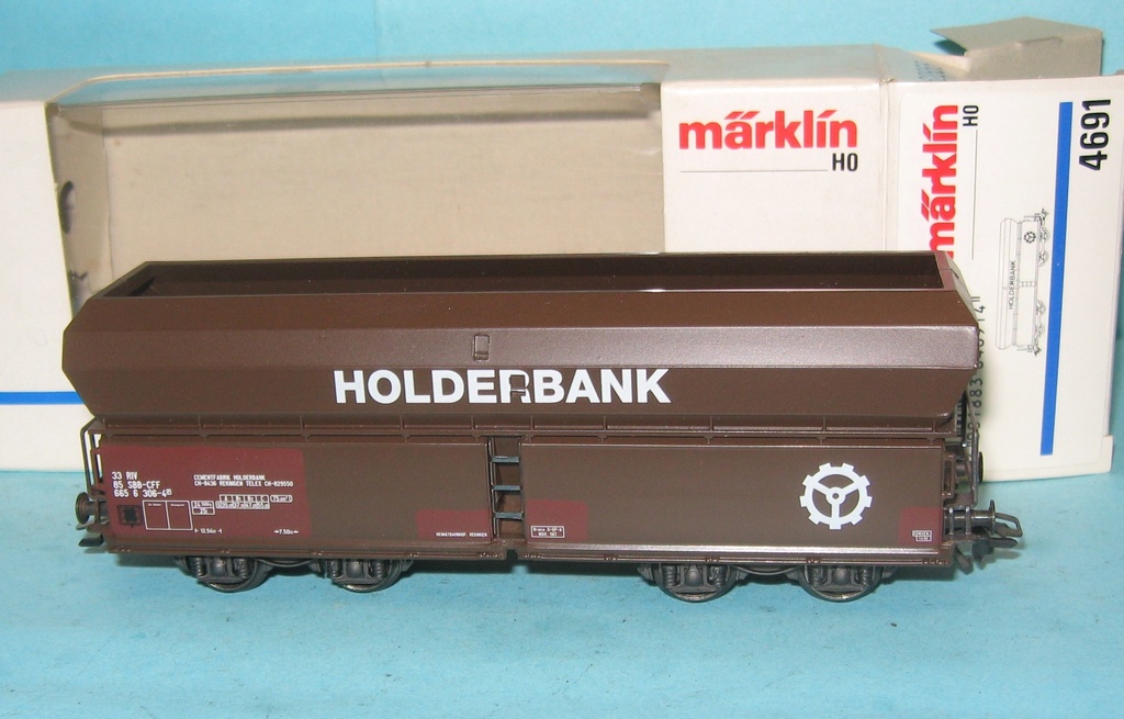 Märklin 4691 - Wagon à déchargement automatique de grande capacité "Holderbank" - SBB-CFF - HO