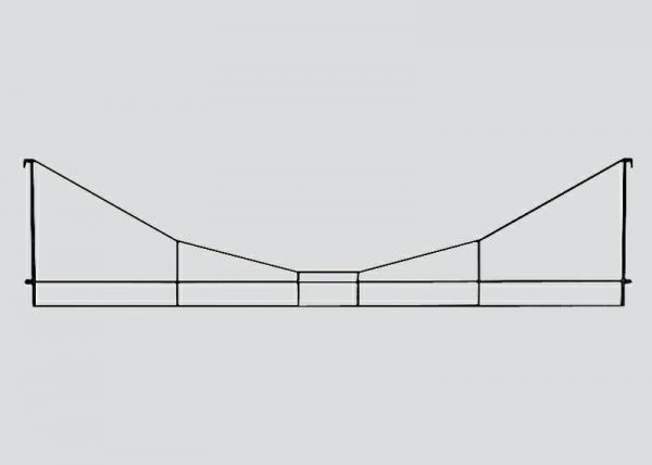 Mini-Club 8924 - Suspension transversale pour caténaire (1 pièce) - 123 mm long - Z