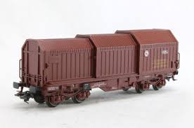 Märklin 4706 - Wagon marchandises avec toit télescopique - CFL - HO