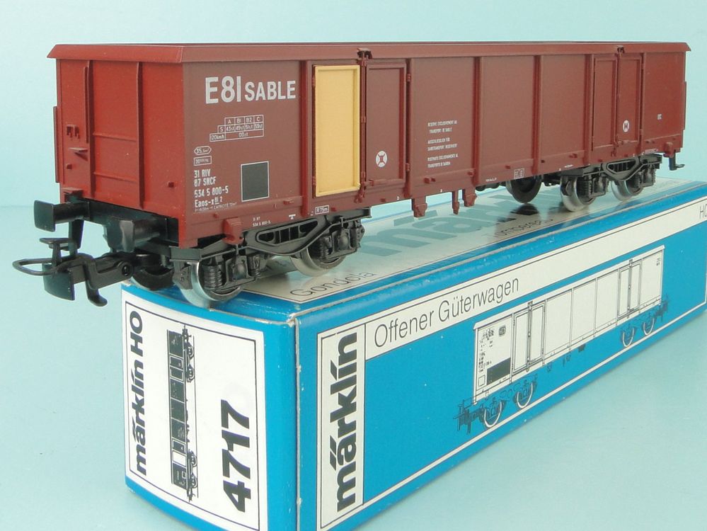 Märklin 4717 - Wagon marchandises ouvert "E8Isable" (Réservé uniquement pour le transport de sable) - SNCF - HO