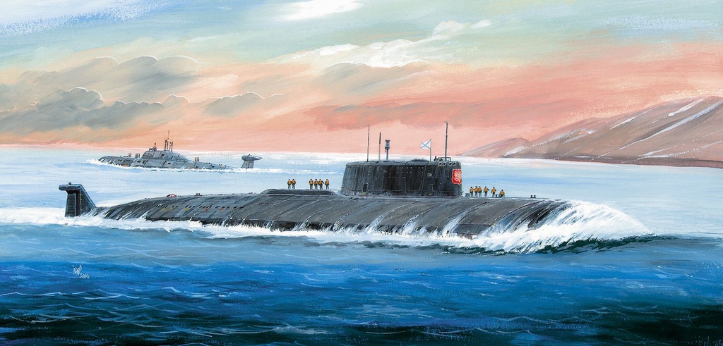 Zvezda 9007 - Nuclear Submarine APL Kursk - 1/350 - 44 pièces - 44.5 cm de longueur