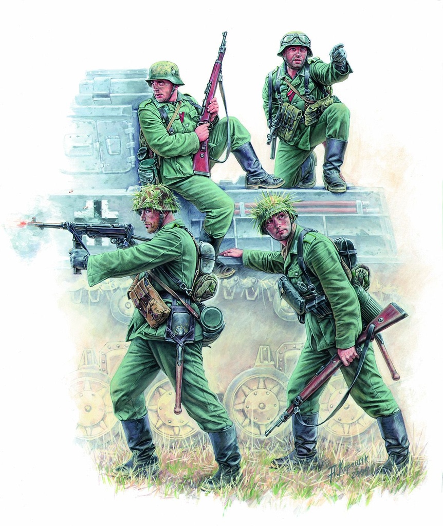 Zvezda 3582 - Grenadiers de chars allemands - - 5 cm hauteur - 1/35