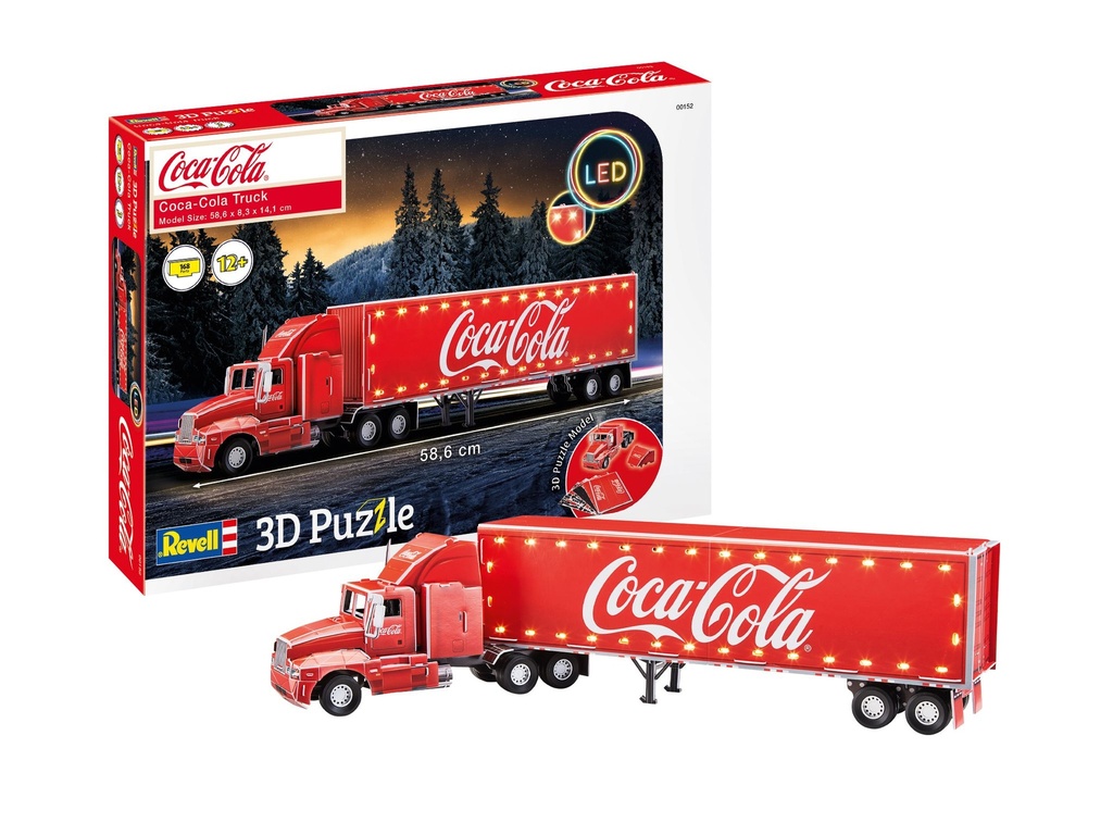 Revell 00152 - Puzzle 3D "Coca Cola" Truck - avec LED - 58.6 cm longueur