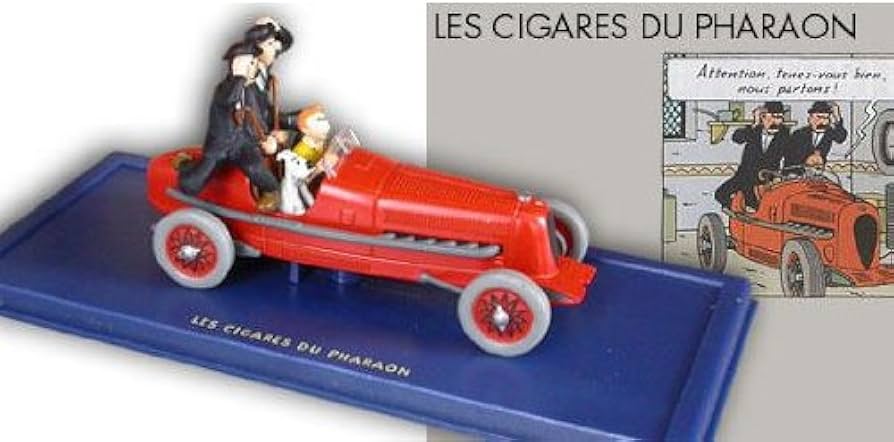 En voiture Tintin - Le Bolide Rouge des "Cigares du Pharaon (1955)" - (Occasion vérifiée)