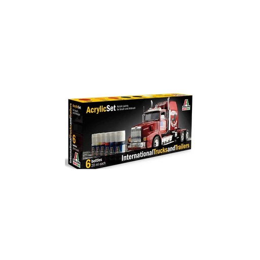 Italeri Acrylic Set - 6 pces - International trucks and trailers (copie)