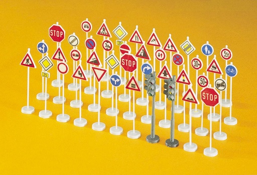 [PRE-18203] Preiser 18203 - Assortiment de signaux de la circulation (D) - 1:87 - HO