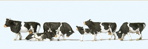 [PRE-10145] Preiser 10145 - Vaches noires et blanches  1:87 HO