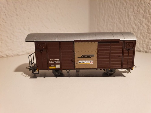 [BEM-2282 117] Bemo 2282 117 - Wagon container "Die Post" RhB Gbk-v 5547 - HOm