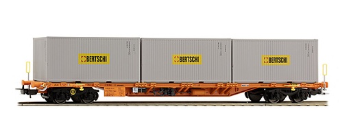 [PIK-54680] Piko 54680 - Wagon transport containers Bertschi - HO - (Occasion vérifiée)