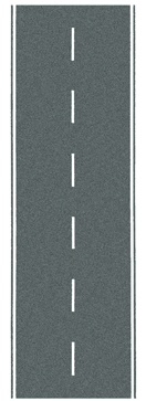 [NOC-34203] Noch 34203 - Route Nationale goudronnée, gris clair  - 40mm large - 1 m long - "N"