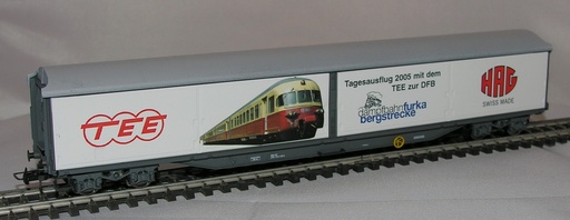 [HAG-305 DampfbahnFurka] HAG 305 - SBB Wagon conteneur fermé "TEE pour DampfbahnFurka" - HO