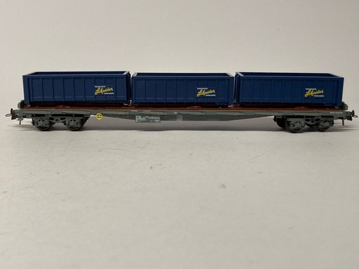 [HAG-380 Schnider] HAG 380 - SBB Wagon plat transport containers ouverts "Schnider" - AC - HO