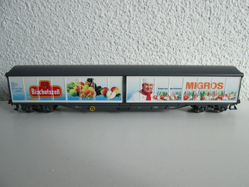 [HAG-384 Migros] HAG 384 - SBB Wagon container fermé "Migros" "Bischofszell" - AC - HO