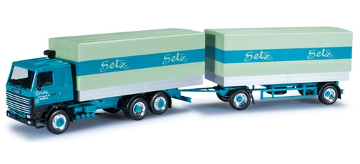 [HER-912136] Herpa 912136 - Scania 143, camion-remorque bâché "Setz" (CH)- 1/87