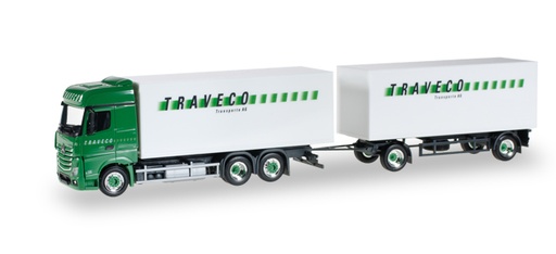 [HER-921671] Herpa 921671 - Mercedes-Benz Actros Bigspace box trailer "Traveco" CH - 1/87