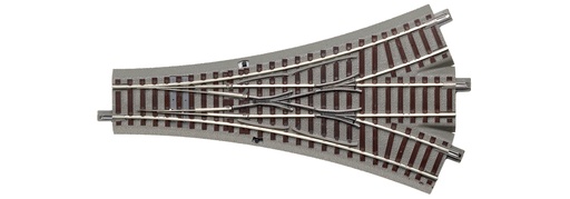 [ROC-61160] Roco 61160 - Aiguillage à trois voies symétriques pour commande manuelle - 200 mm - 22,5° chacun - rayons 502,7 mm