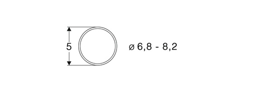 [ROC-40067] Roco 40067 - Bandages roues de diamètre 6,8-8,2 mm (10 pièces) - HO