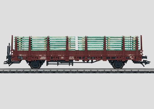 [MAR-46975] Märklin 46975 - Voiture à ranchers pour transport matériaux de construction - DB - HO