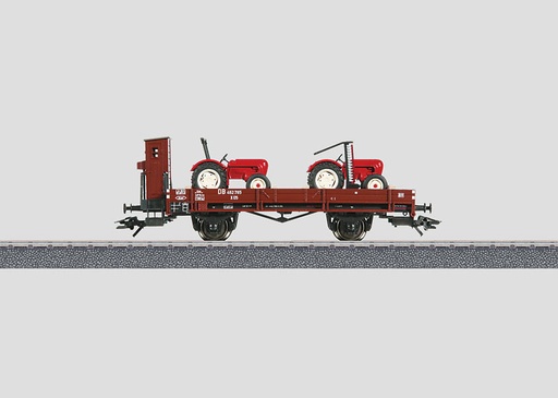 [MAR-46978] Märklin 46978 - Wagon court à ridelles basses avec chargement (2 tracteurs) - DB - HO