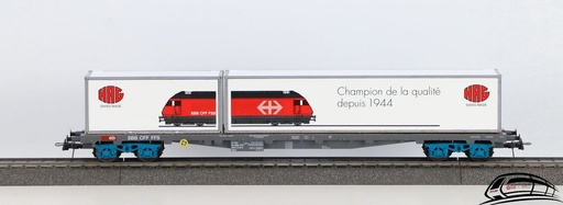 [HAG-388-Look 2000] HAG 388 - SBB Wagon container fermé "Look 2000" - AC - HO