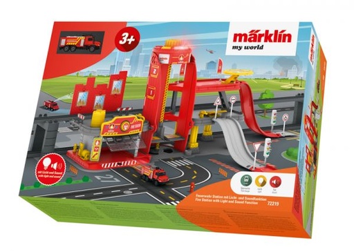 [MAR-72219] Märklin 72219 Caserne de Pompiers avec lumière et son - My World