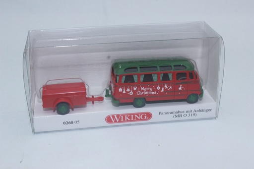 [WIK-0260 05] Wiking 0260 05 - Bus panoramique (MB O 319) avec remorque "Modèle de Noël" - HO   