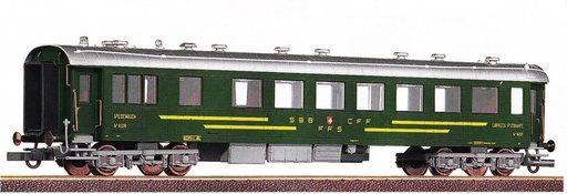 [ROC-44877] Roco 44877 - Voiture-wagon restaurant - SBB-CFF-FFS - Verte - HO 