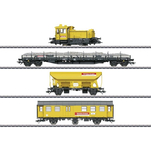 [MAR-26621] Märklin 26621 - Coffret de train "Bahnbau Gruppe" (Construction ferroviaire) avec locomotive Diesel - DB - HO 