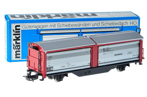 [MAR-4633a] Märklin 4633 - Wagon de marchandises avec parois coulissantes - DB - HO 